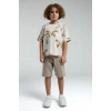 ERKEK ÇOCUK BERMUDA TAKIM - BEJ