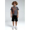 ERKEK ÇOCUK BERMUDA TAKIM - FÜME