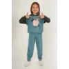 KIZ ÇOCUK EŞOFMAN TAKIM - PASTEL YEŞİLİ
