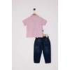 U.S.POLO KIZ BEBEK 2Lİ TSHIRT TAKIM - TOZ PEMBE