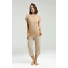 KADIN KAPRİ TAKIM - BEJ