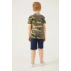 ERKEK ÇOCUK BERMUDA TAKIM - AVCI YEŞİLİ