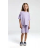 KIZ ÇOCUK BERMUDA TAKIM - LİLA