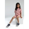 KIZ ÇOCUK BERMUDA TAKIM - RETRO PEMBE