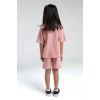 KIZ ÇOCUK BERMUDA TAKIM - RETRO PEMBE