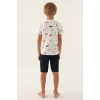 ARNETTA BABA OĞUL BERMUDA TAKIM - BEYAZ