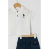 U.S.POLO ERKEK BEBEK 2Lİ T-SHIRT TAKIM - BEYAZ/LACİVERT