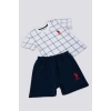 ERKEK BEBEK 2 Lİ KISA KOL T-SHIRT TAKIM - BEYAZ