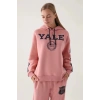 YALE KADIN TEK ÜST - RETRO PEMBE