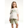 KIZ ÇOCUK BERMUDA TAKIM - Açık BEJ