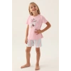 ARNETTA ANNE KIZ ŞORT TAKIM - TOZ PEMBE