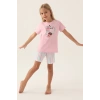 ARNETTA ANNE KIZ ŞORT TAKIM - TOZ PEMBE