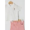 U.S.POLO KIZ BEBEK 2Lİ KISA KOL T-SHIRT TAKIM - Beyaz