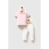 U.S.POLO KIZ BEBEK 2Lİ TSHIRT TAKIM - TOZ PEMBE