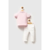 U.S.POLO KIZ BEBEK 2Lİ TSHIRT TAKIM - TOZ PEMBE