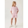 KIZ ÇOCUK ŞORT TAKIM - TOZ PEMBE