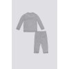 ERKEK BEBEK UZUN KOL 2Lİ TAKIM - GRİ MELANJ