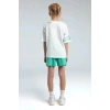 KIZ ÇOCUK ŞORT TAKIM - BEYAZ/MİNT