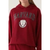 HARVARD KADIN TEK ÜST - BORDO