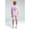 KIZ ÇOCUK BERMUDA TAKIM - TOZ PEMBE