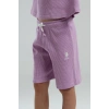 KIZ GARSON BERMUDA TAKIM - MAUVE