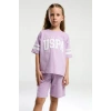 KIZ ÇOCUK BERMUDA TAKIM - MAUVE