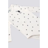 KIZ BEBEK 2 Lİ UZUN KOLLU BODY SET - KREM/DESENLİ