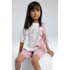 KIZ ÇOCUK BERMUDA TAKIM - SOFT PEMBE