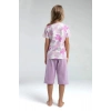 KIZ ÇOCUK KAPRİ TAKIM - BEYAZ /MAUVE
