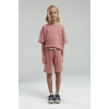KIZ ÇOCUK BERMUDA TAKIM - RETRO PEMBE