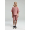 KIZ ÇOCUK BERMUDA TAKIM - RETRO PEMBE