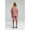 KIZ ÇOCUK BERMUDA TAKIM - RETRO PEMBE