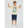 ERKEK ÇOCUK BERMUDA TAKIM - BEBEK SARI