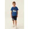 ERKEK ÇOCUK BERMUDA TAKIM - COBALT