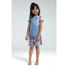 KIZ GARSON ŞORT TAKIM - AÇIK İNDİGO