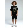 ERKEK ÇOCUK BERMUDA TAKIM - siyah