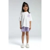 KIZ ÇOCUK ŞORT TAKIM - Beyaz