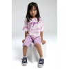 KIZ ÇOCUK KAPRİ TAKIM - KREM/TOZ PEMBE