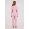 KIZ ÇOCUK GÖMLEK PİJAMA TAKIMI - AÇIK FUŞYA