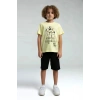 ERKEK ÇOCUK BERMUDA TAKIM - AÇIK SARI