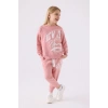 KIZ ÇOCUK EŞOFMAN TAKIM - RETRO PEMBE