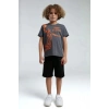ERKEK ÇOCUK BERMUDA TAKIM - FÜME