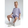 KIZ ÇOCUK BERMUDA TAKIM - LİLA