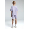 KIZ ÇOCUK BERMUDA TAKIM - LİLA