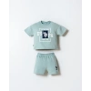 U.S.POLO ASSN.ERKEK BEBEK ŞORT T-SHIRT TAKIM - SU YEŞİLİ