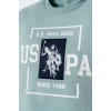 U.S.POLO ASSN.ERKEK BEBEK ŞORT T-SHIRT TAKIM - SU YEŞİLİ
