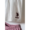 U.S POLO ASSN. KIZ BEBEK T-SHIRT TAKIM - BEYAZ-LİLA