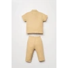 U.S.POLO ERKEK BEBEK GÖMLEK PİJAMA TAKIMI - KUM