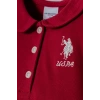 U.S POLO ASSN. KIZ BEBEK PİKE ELBİSE - KIRMIZI