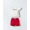 U.S POLO ASSN. KIZ BEBEK ŞORT T-SHIRT TAKIM - Beyaz